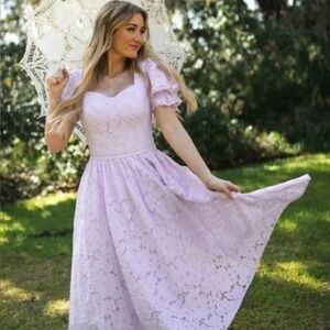 GUC Ivy City Co lilac lace ballerina dress - S